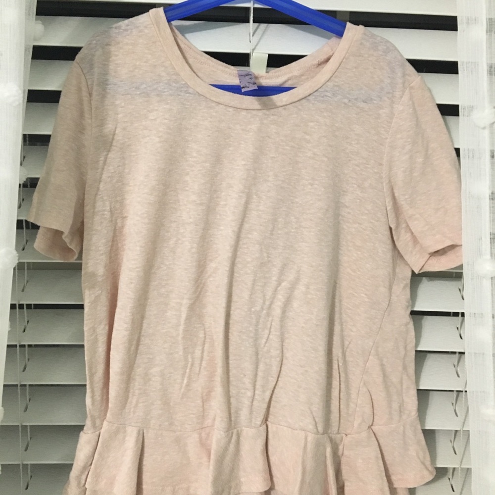 Pink ruffle shirt